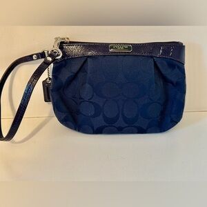 Coach Midnight Blue Wristlet